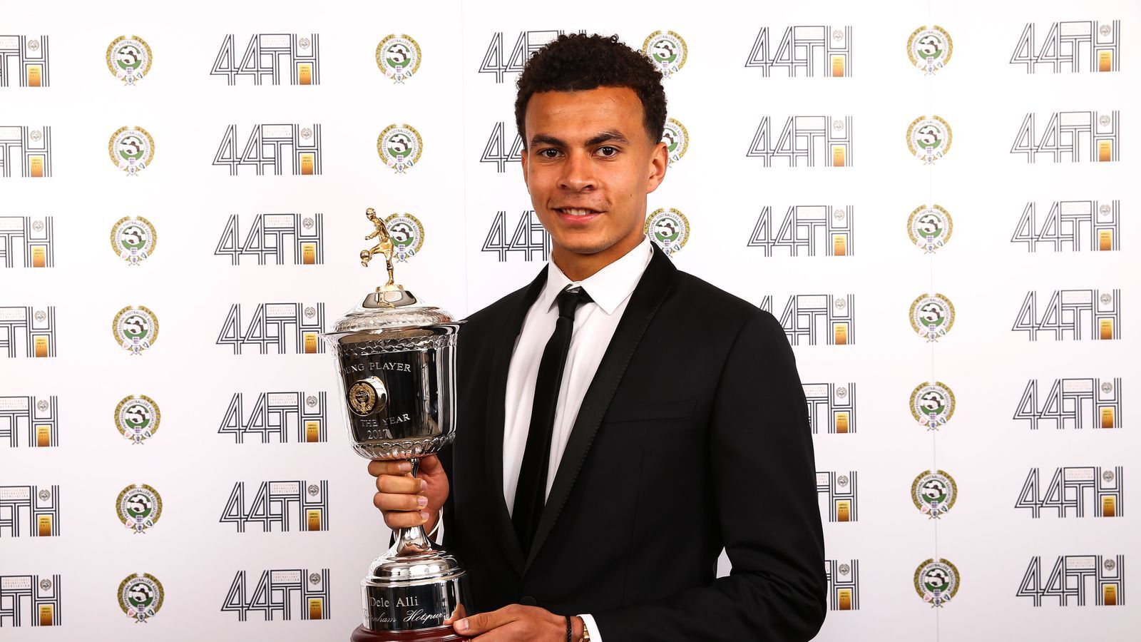Dele Alli with the PFA young player of the year award. Image Credit: Sky Sports Image