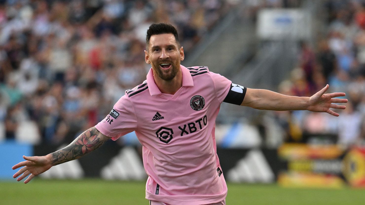 Credit: Angela Weiss/AFP/Getty Images Lionel Messi Celebrating