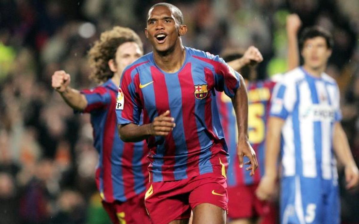 Image Credit: FC Barcelona Samuel Eto'o celebration