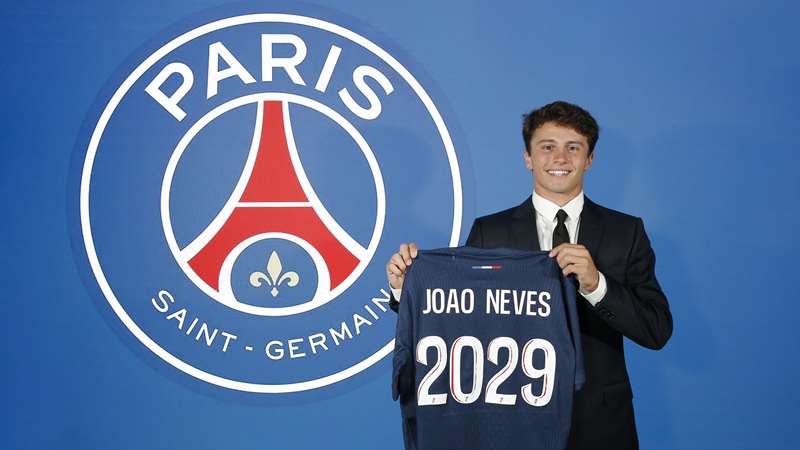 PSG Unveil Joao Neves. Image Credit: PSG Image