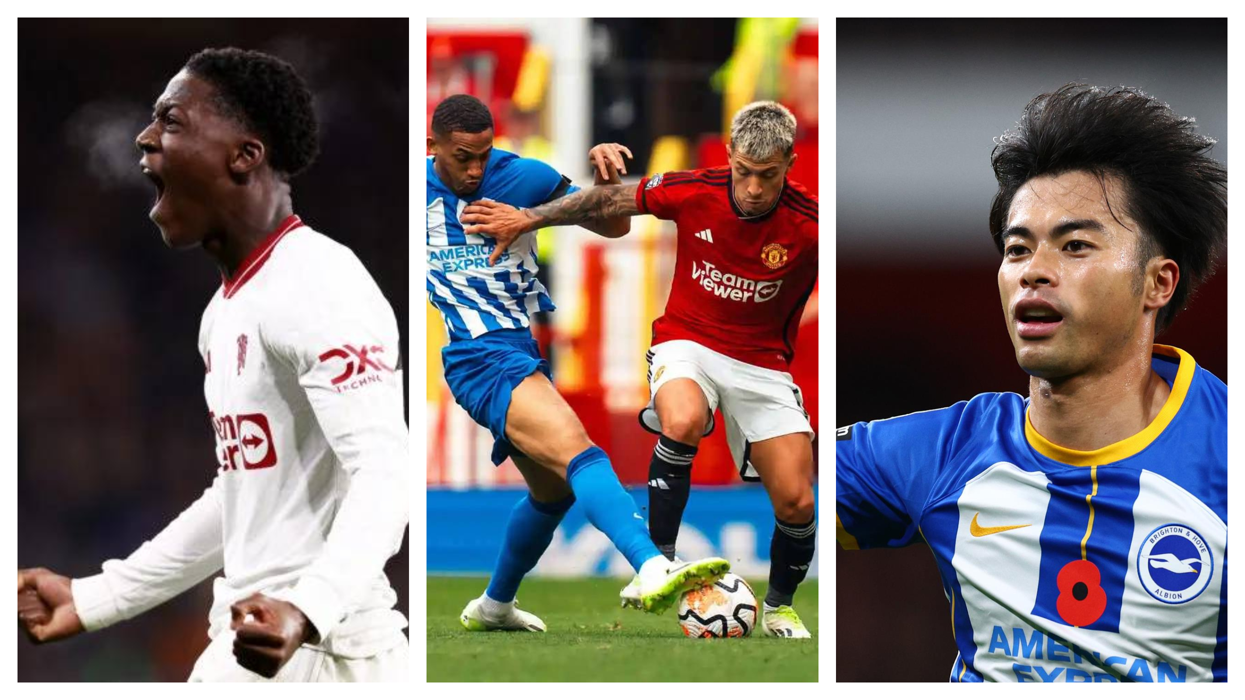 Kobbie Mainoo- Mitoma - Lisandro Martinez - Joao Pedro in action Image