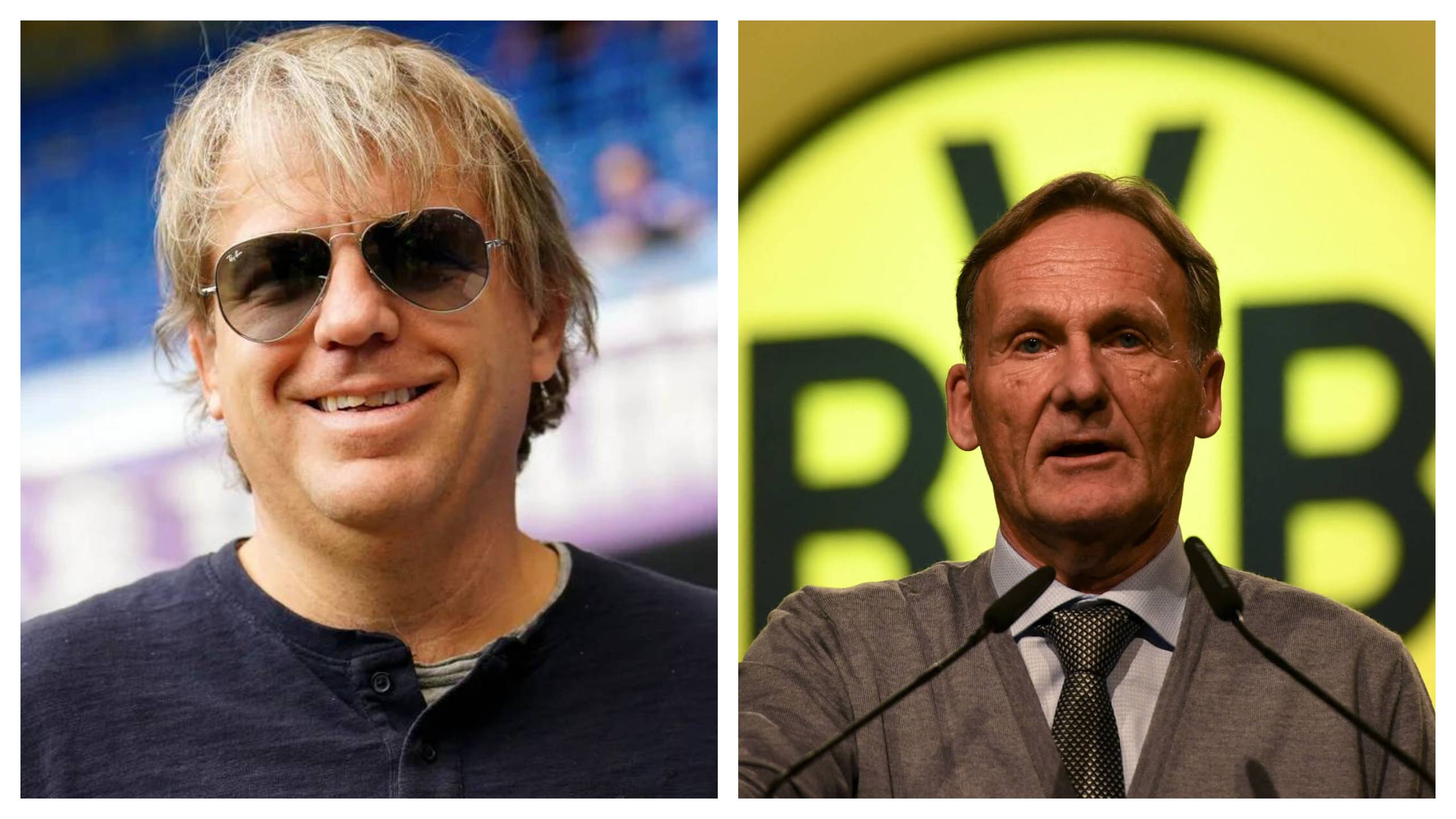 Todd Boehly (Left - CEO of Chelsea) and Hans-Joachim Watzke (Right - CEO of Dortmund) Image
