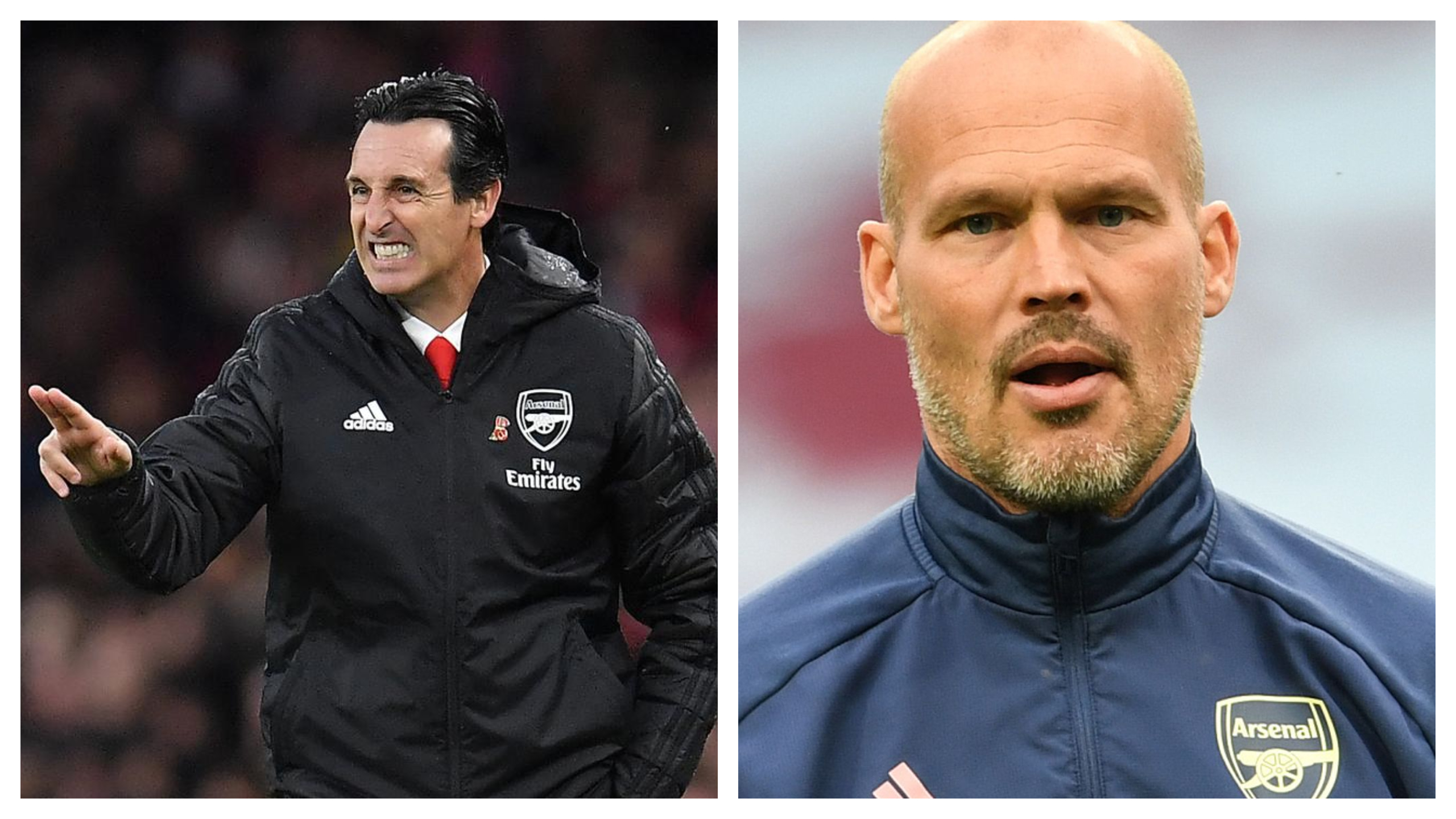 Unai Emery and Freddie Ljungberg (Former Arsenal coaches) Image