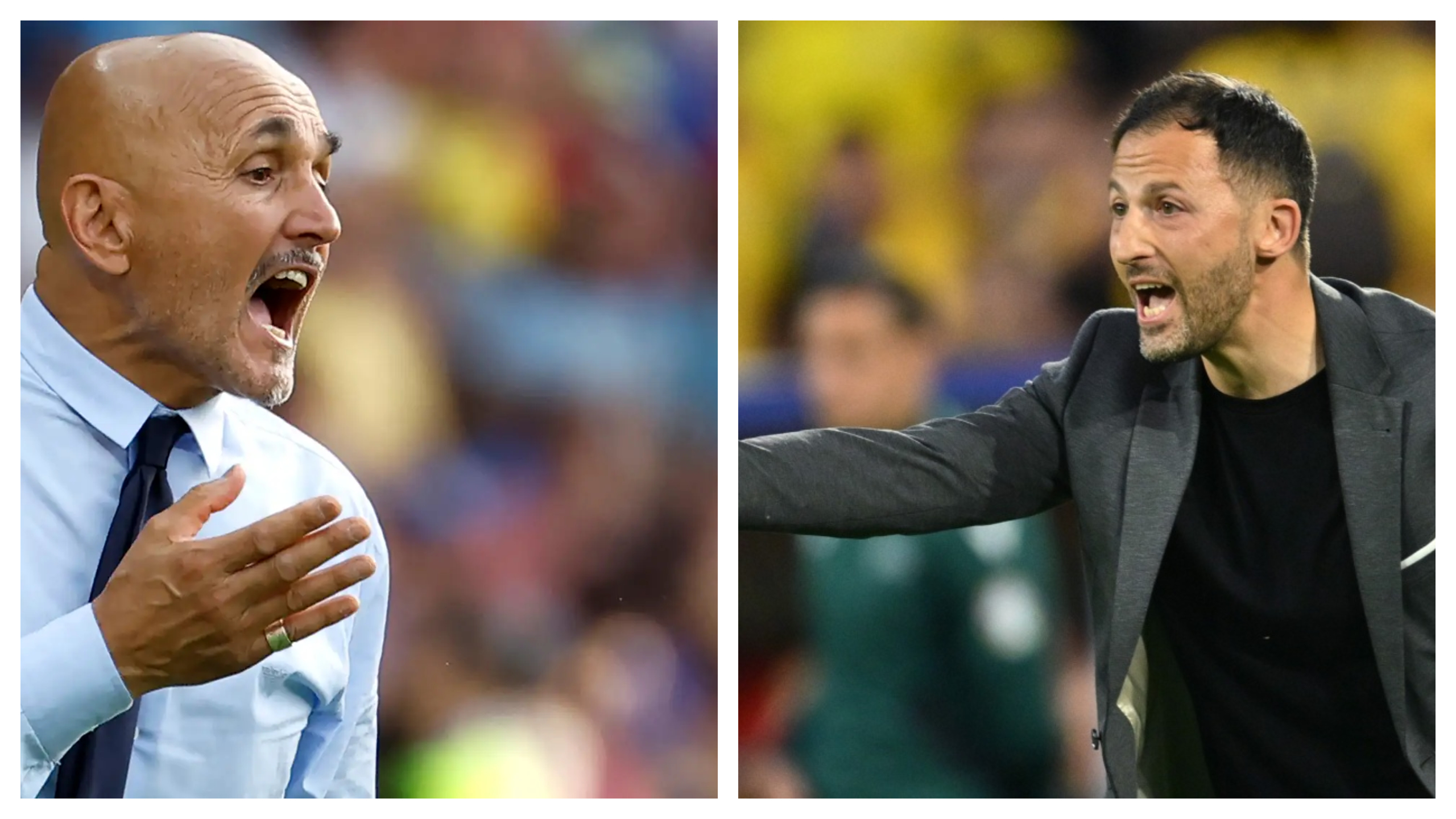 Spalletti and Domenico Tedesco in action Image